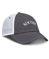 Nike Men's Gray New York Yankees Wordmark Club Adjustable Trucker Hat
