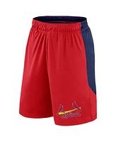 Fanatics Men's Red/Navy St. Louis Cardinals Launch Polyester Shorts