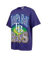 '47 Brand Women's Navy Tampa Bay Rays Flashing Lights Boyfriend T-Shirt