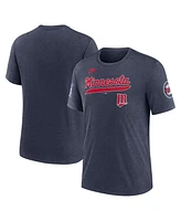 Nike Men's Heather Navy Minnesota Twins Cooperstown Collection Eras Tri-Blend T-Shirt