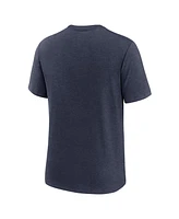Nike Men's Heather Navy Seattle Mariners Logo Tri-Blend T-Shirt