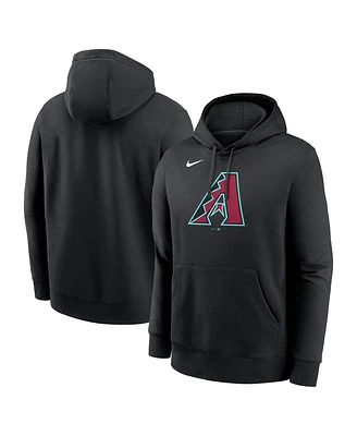 Nike Men's Black Arizona Diamondbacks Logo Club Fleece Pullover Hoodie