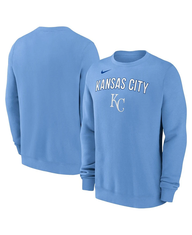 Nike Men's Light Blue Kansas City Royals Pullover Sweatshirt