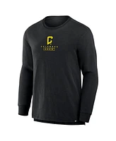 Fanatics Men's Black Columbus Crew Lob Attempt Stadium Slub Long Sleeve T-Shirt