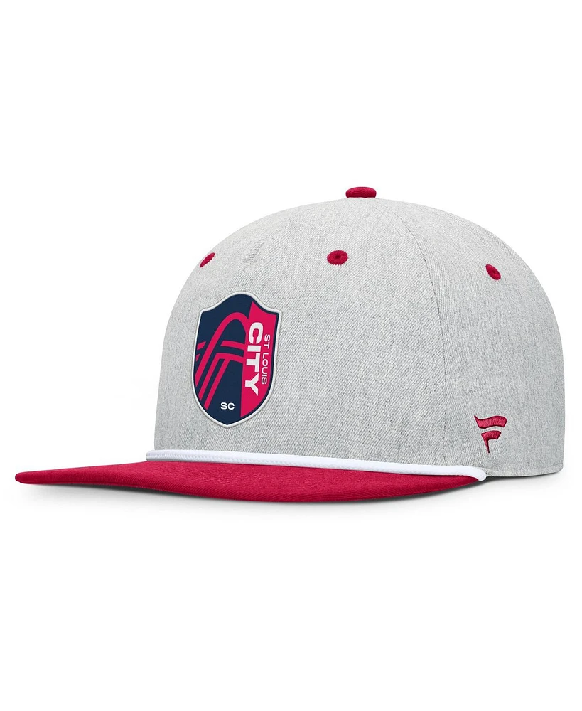 Fanatics Men's Heather Gray St. Louis City Sc Chip Golfer Snapback Hat