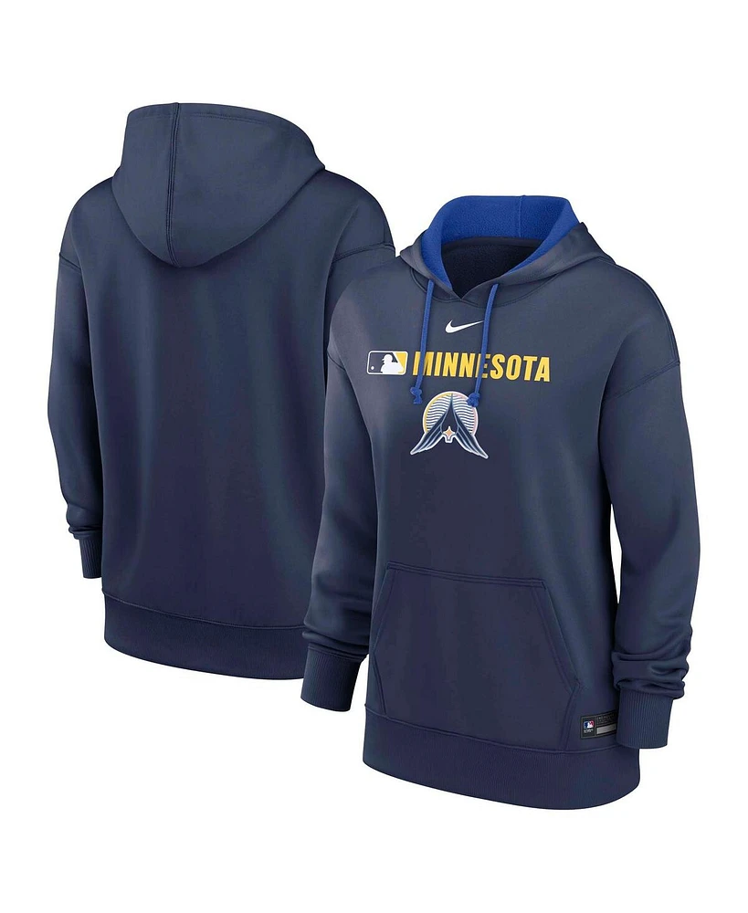 Nike Women's Navy Minnesota Twins Authentic Collection City Connect Performance Pullover Hoodie