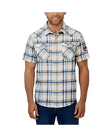 Fanatics Men's Royal Chicago Cubs Plaid Full-Snap Shirt