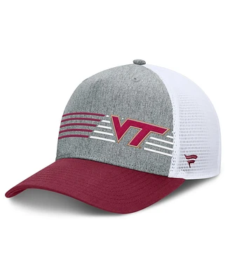 Fanatics Men's Heather Gray/Maroon Virginia Tech Hokies Profile Trucker Adjustable Hat