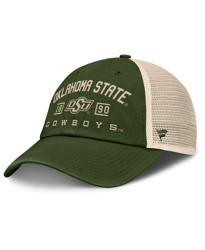 Fanatics Men's Olive Oklahoma State Cowboys Oht Military Appreciation Frontier Trucker Adjustable Hat