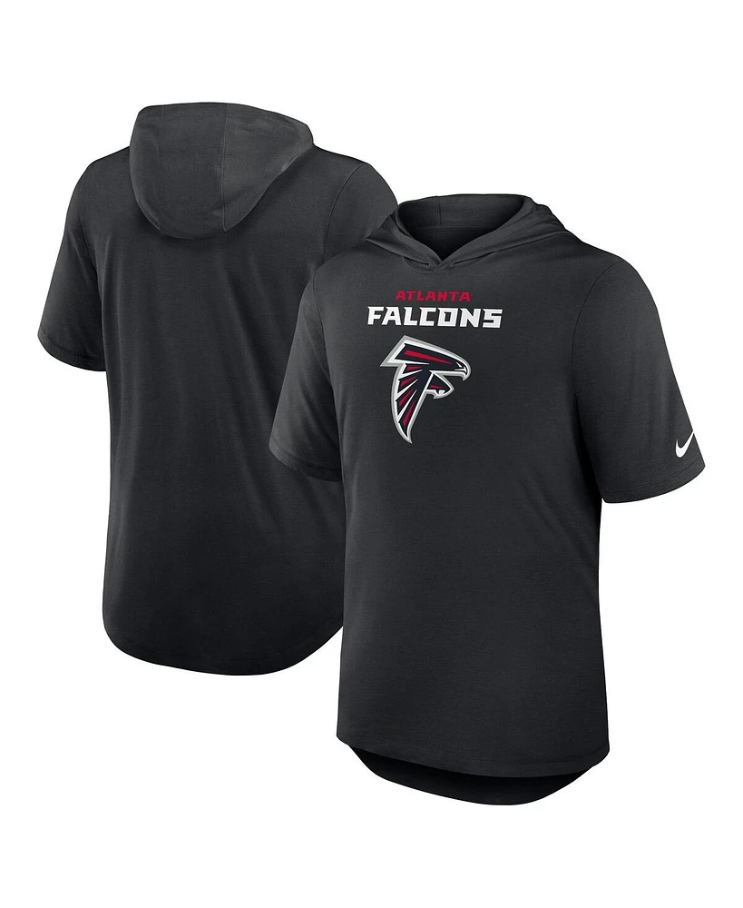Nike Men's Black Atlanta Falcons Lockup Tri-Blend Hoodie T-Shirt