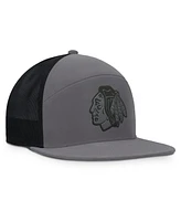 Fanatics Men's Charcoal Chicago Blackhawks Fairweather Adjustable Hat