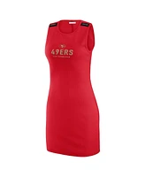 Wear By Erin Andrews x Gracie Hunt Women's Scarlet San Francisco 49ers Ribbed Tank Dress