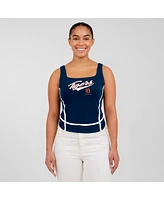 Wear By Erin Andrews Women's Navy Detroit Tigers Square Neck Tank Top