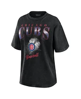 Wear By Erin Andrews Women's Charcoal Chicago Cubs Boyfriend T-Shirt