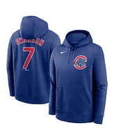 Nike Men's Dansby Swanson Royal Chicago Cubs Player Name Number Club Pullover Hoodie