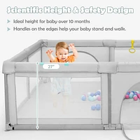 Costway Baby Playpen Large Safety Play Center Yard w/ 50 Ocean Balls