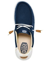 Hey Dude Men's Wally Craft Linen Casual Moccasin Sneakers from Finish Line