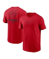 Nike Men's Red Washington Nationals Large Logo Back Stack T-Shirt