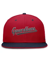 Nike Men's Red/Navy Cleveland Guardians True Primetime Two-Tone Performance Fitted Hat