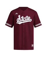 Adidas Men's Maroon Mississippi State Bulldogs Reversible Retro Full-Button Baseball Jersey