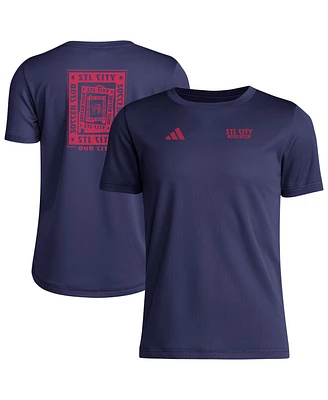 Adidas Big Boys and Girls Navy St. Louis City Sc Local Wrap T-Shirt