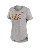 Nike Women's Heather Gray Usc Trojans Legacy Tri-Blend T-Shirt