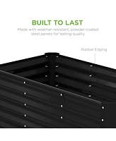 Best Choice Products 4x2x2ft Outdoor Metal Raised Garden Bed, Planter Box for Vegetables, Flowers
