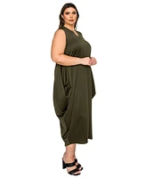 L I V D Plus Clover Sleeveless Bubble Hem Dress