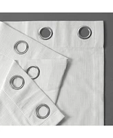 Half Price Drapes Rice White Grommet Heavy Faux Linen Curtain