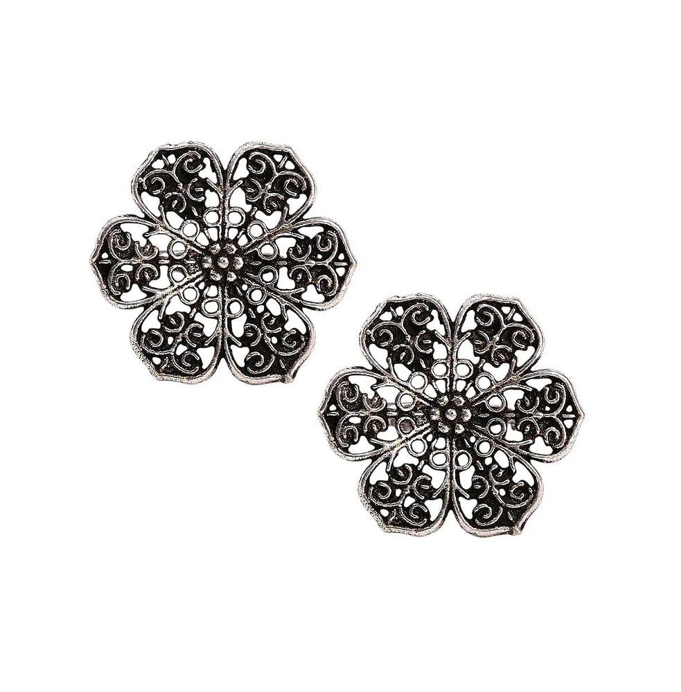 Sohi Women's Oxodised Toe Ring Set
