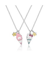 Hello Kitty Best Friends Ice Cream Cone Necklace Set for Kids - Fun & Stylish Jewelry Gift