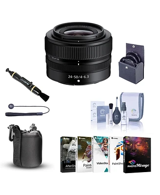 Nikon Nikkor Z 24-50mm f/4-6.3 Lens, Bundle with Bower 52mm Video Filter Kit, Pc Software Kit, Soft Lens Pouch, Lens Cleaner, Cleaning Kit, Universal