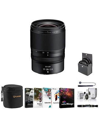 Nikon Nikkor Z 17-28mm f/2.8 Lens Bundle with Corel Pc Photo & Video Editing Software, 67mm Filter Kit, Lens Case, Lens Cleaner, Cleaning Kit, Univers