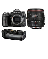Pentax K-3 Mark Iii Aps-c-Format Dslr Camera Black With Hd Da 20-40mm F2.8-4 Ed Limited Dc Wr Zoom Lens, Black with Pentax D-BG8 Battery Grip, Black