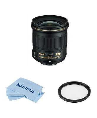 Nikon 24mm f/1.8G Ed Af-s Nikkor Lens, Bundle with ProOptic 72mm Uv Slim Filter, Cleaning Cloth