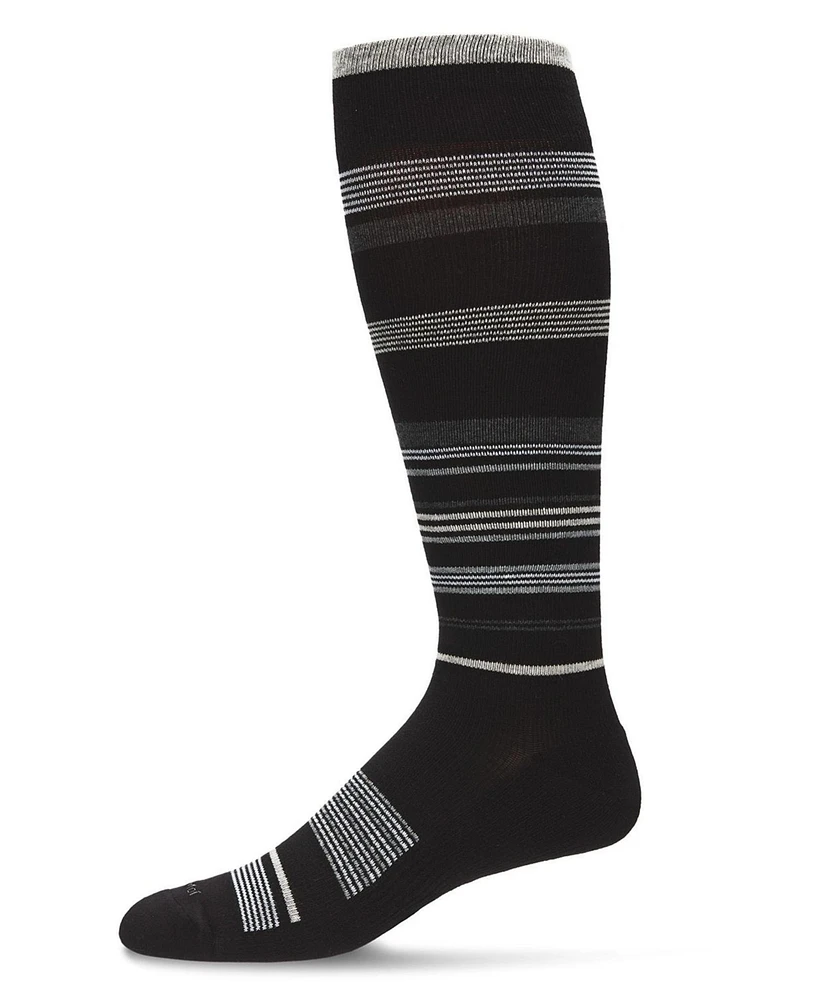 Men's Multi Striped Cotton Compression Socks UOY06868