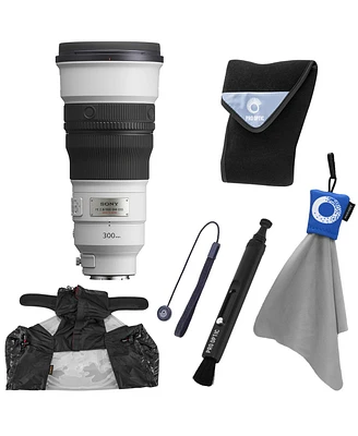 Sony Fe 300mm f/2.8 Gm Oss Lens, Bundle with Lens Wrap, Lens Pen Lens Cleaner, Rain Cover, Lens Cap Tether and Cleaning Cloth