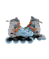 C7skates Adjustable Youth Inline Skates with Light Up Wheels (Wave Rider