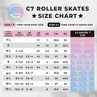 C7skates Vixen Quad Roller Skates (Peppermint w Led