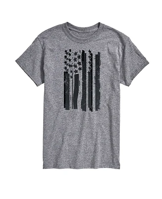 Airwaves Men's Glitch American Flag Short Sleeve T-Shirt