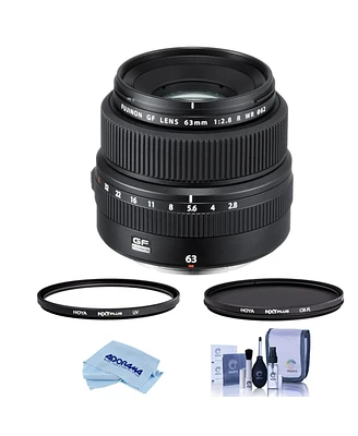 Fujifilm Gf 63mm f/2.8 R Wr Lens, Bundle with Hoya 62mm Uv+Cpl Filter Kit, ProOptic Cleaning Kit, Cleaning Cloth