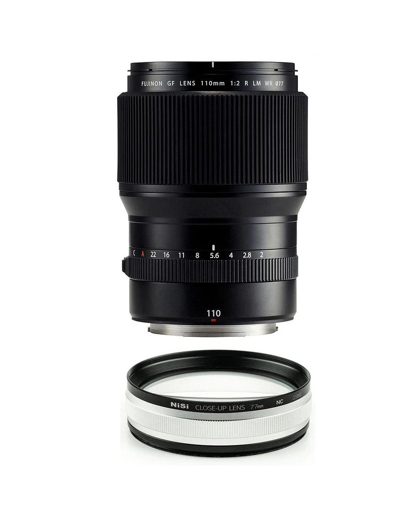 Fujifilm Gf 110mm f/2 R Lm Wr Lens with NiSi Close Up Lens Kit