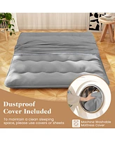 Queen Futon Mattress Japanese Floor Pad Washable Cover Carry Bag