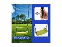 440 Pounds Kids Swing Set with Two Swings and One Glider