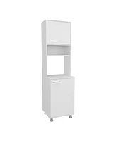 Buckeye Kitchen Pantry with Open Storage and 2 Doors, White