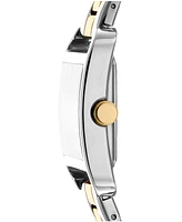 Dkny Women's City Midi Dark Green Dial Gold-Two-Tone Stainless Steel Bracelet Watch 27x34.5mm
