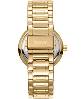 Dkny Women's Eastside Logo Gold-Tone Stainless Steel Bracelet Watch, 36mm