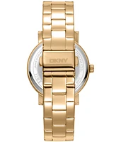 Dkny Women's Soho Logo Gold-Tone Stainless Steel Bracelet Watch, 36mm
