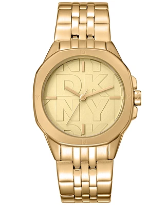 Dkny Women's Brooklyn Midi Gold-Tone Stainless Steel Bracelet Watch, 34mm