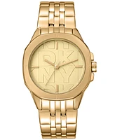 Dkny Women's Brooklyn Midi Gold-Tone Stainless Steel Bracelet Watch, 34mm